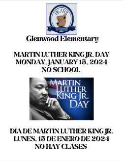 MLK DAY- NO SCHOOL